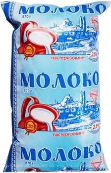 Фото Українська Зірка молоко пастеризованное 2.5% 900 мл