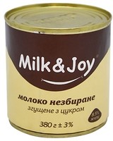 Фото Milk&Joy молоко сгущенное цельное с сахаром 8.5% ж/б 380 г