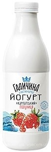 Фото Галичина йогурт питьевой Карпатский Клубника 2.2% 870 г