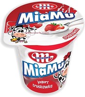 Фото Mlekovita йогурт густой MiaMu Клубника 125 г