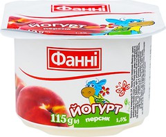 Фото Фанні йогурт густой Персик 1.5% 115 г
