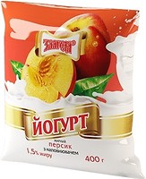Фото Злагода йогурт питьевой Персик 1.5% 400 г