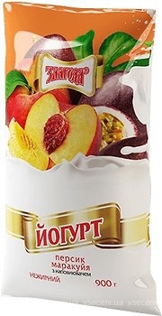 Фото Злагода йогурт питьевой нежирный Персик-маракуйя 0.05% 900 г