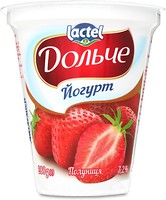 Фото Дольче йогурт густой Клубника 3.2% 280 г