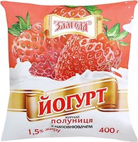 Фото Злагода йогурт питьевой Клубника 1.5% 400 г