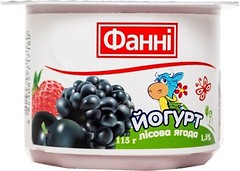Фото Фанні йогурт густой Лесная ягода 1.5% 115 г