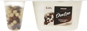 Фото Даніссімо Фантазия йогурт густой с шоколадными шариками 6.8% 100 г