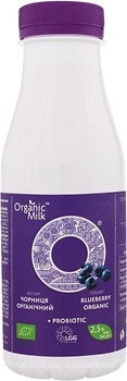 Фото Organic Milk йогурт питьевой Черника 2.5% 300 г