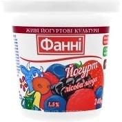 Фото Фанні йогурт густой Лесная ягода 1.5% 240 г
