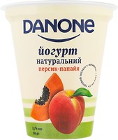 Фото Danone йогурт густой Персик-папайя 2.5% 260 г