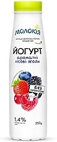 Фото Молокія йогурт питьевой Лесная ягода 1.4% 250 г