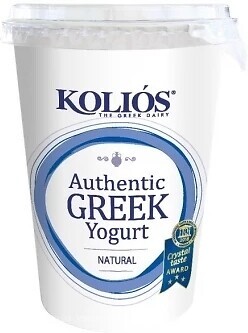 Фото Kolios йогурт густой Греческий Натуральный 10% 500 г
