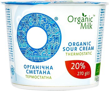Фото Organic Milk сметана органическая термостатная 20% 270 г