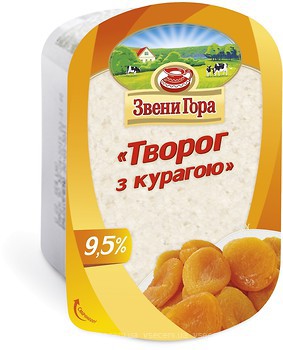 Фото Звени Гора творожок с курагой 9.5% 200 г