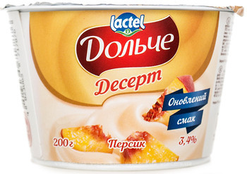 Фото Дольче десерт творожный Персик 3.4% 200 г