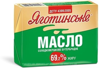 Фото Яготинське сладкосливочное бутербродное 69.2% 200 г