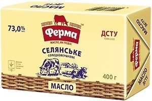 Фото Ферма сладкосливочное крестьянское 73% 400 г