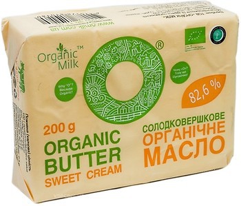 Фото Organic Milk сладкосливочное органическое 82.6% 200 г
