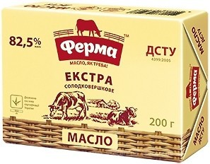 Фото Ферма сладкосливочное Экстра 82.5% 200 г