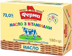 Фото Ферма сладкосливочное крестьянское с витаминами 73% 180 г