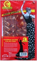 Фото Casademont колбаса Chorizo Extra Cular Fort сырокопченая нарезка 100 г