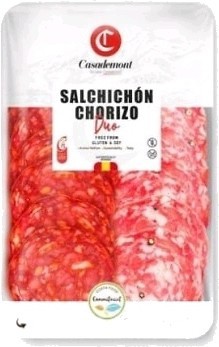 Фото Casademont колбаса Mix Chorizo Extra Salchichon нарезка сыровяленая 100 г