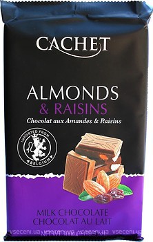 Фото Cachet молочный Almonds & Raisins 300 г