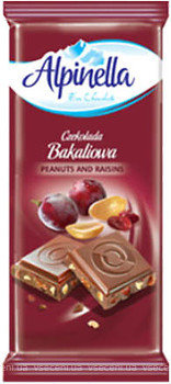 Фото Alpinella молочный с орехом и изюмом (Bakaliowa) 90 г