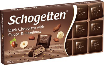 Фото Schogetten Dark Chocolate with Cocoa & Hazelnuts 100 г