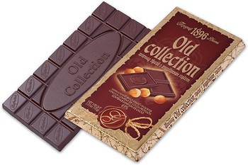Фото Бисквит-Шоколад черный Old Collection с дробленым орехом 69% 100 г