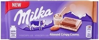 Фото Milka молочный с кремово-миндальной начинкой 90 г