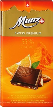 Фото Munz темный Swiss Premium Orange and Almonds 100 г