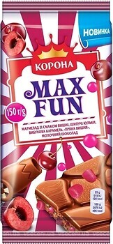 Фото Корона молочный Max Fun мармелад со вкусом вишни 150 г