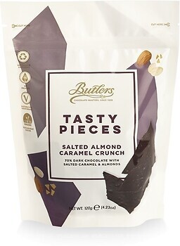 Фото Butlers черный Salted Almond Caramel Crunch Tasty Pieces 120 г