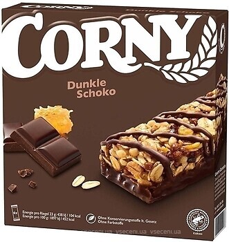 Фото Corny Classic Dunkle Schoko темный шоколад 138 г