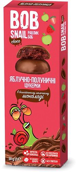 Фото Bob Snail яблочно-клубничные в молочном шоколаде 30 г
