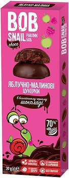 Фото Bob Snail яблочно-малиновые в черном шоколаде 30 г