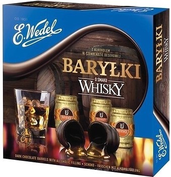 Фото E.Wedel Шоколадные бочечки с алкоголем Whisky 200 г