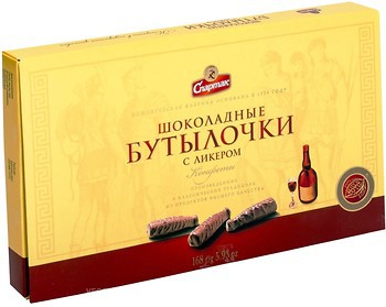 Фото Спартак Шоколадные бутылочки с ликером 168 г