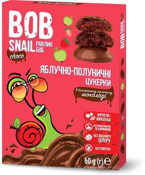 Фото Bob Snail яблочно-клубничные в молочном шоколаде 60 г