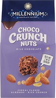 Фото Millennium Choco Crunch молочные с миндалем, злаковыми хлопьями и рисовыми шариками 100 г