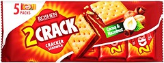 Фото Roshen крекер 2 Crack с начинкой какао-орех 250 г