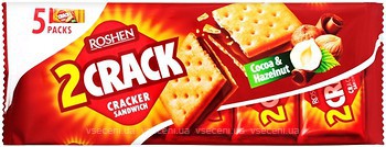 Фото Roshen крекер 2 Crack с начинкой какао-орех 250 г