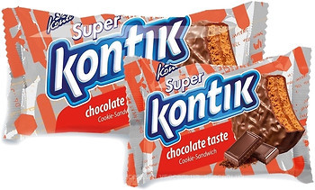 Фото Konti печенье Super Kontik шоколадный 100 г