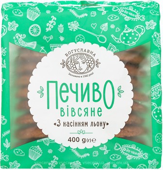 Фото Богуславна печенье овсяное з насінням льону 400 г
