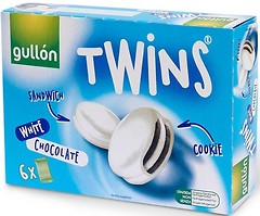 Фото Gullon печенье Twins в белом шоколаде 252 г