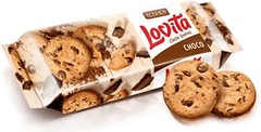 Фото Roshen печенье Lovita Classic Cookies с какао и кусочками глазури 150 г