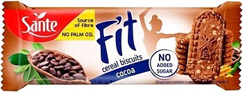 Фото Sante печиво Fit Cereal Biscuits з какао 50 г