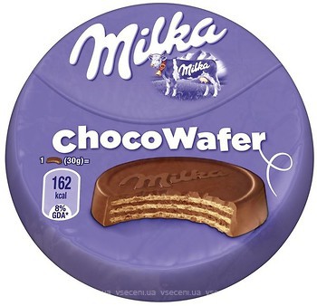 Фото Milka вафли Choco Wafer Молочный шоколад 30 г