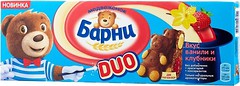 Фото Барні бисквит Duo с клубнично-ванильной начинкой 150 г